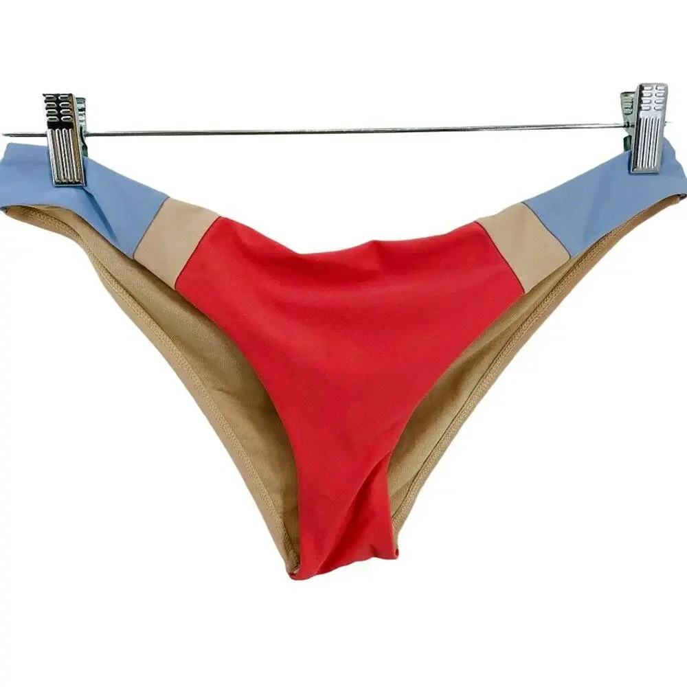 Hula Honey Colorblocked Molded Cup Push-Up Bikini Set Womens Large